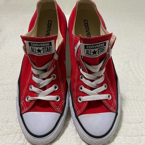 Converse All Star Red Canvas Sneakers - Picture 1 of 8